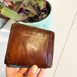 TED BAKER Leather Wallet Brown Bifold | Men’s Classic Style